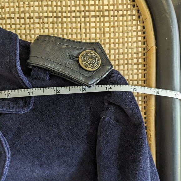 Vintage velour cropped military jacket, S - Picture 7 of 8